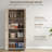 Freestanding 4-Door Kitchen Pantry, Storage Cabinet Organizer With 4-Tiers, And Adjustable Shelves,-932105354