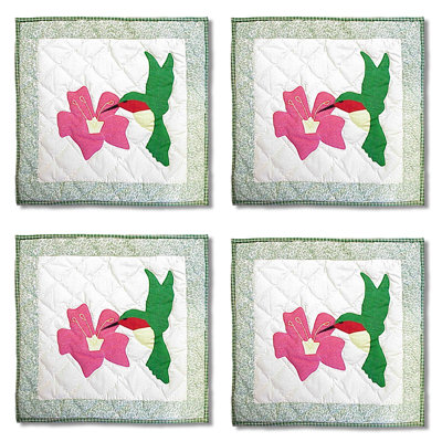 Coussin en coton Hummingbird