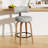Chic Swivel Leather Upholstered Bar Stool For Ultimate Comfort And Style-647653561-647653542