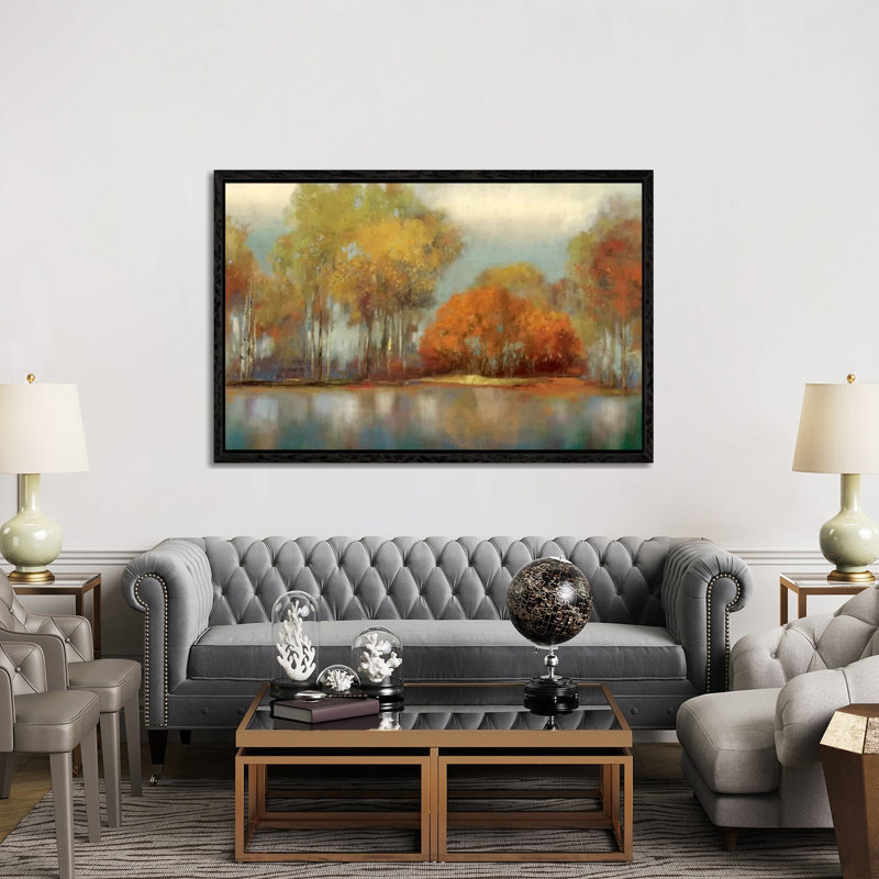 Reflections I by Allison Pearce - Painting on Canvas, Black Framed Canvas, 152.5 cm H x 101.5 cm W