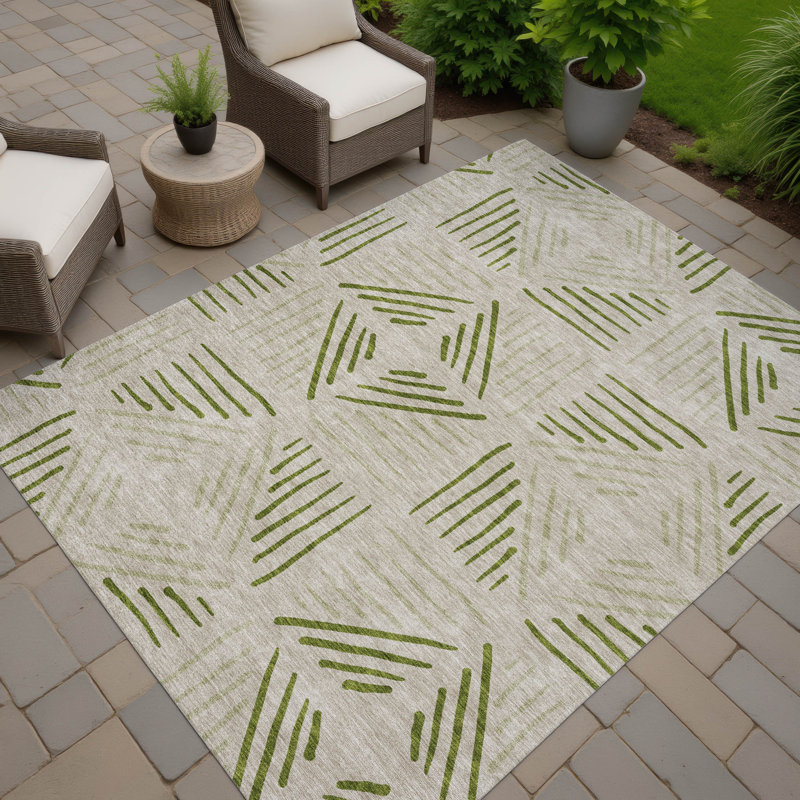 Machine Washable Indoor/Outdoor Chantille ACN2413 Geometric Rug, Rectangle 2'6" x 3'10"