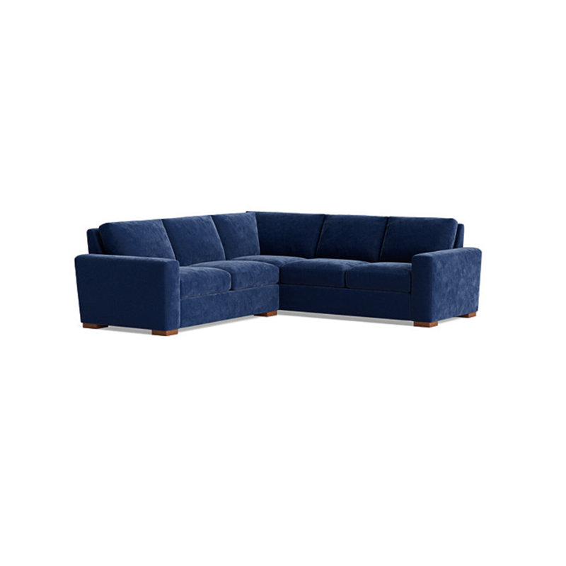 Couch Potato Sectional, Performance Velvet - Uniform, Right Hand Facing