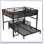 Lit superposé polyvalent en métal avec option mezzanine, conception séparable et clôture de sécurité surélevée pour des agencements de pièces flexibles-129600346