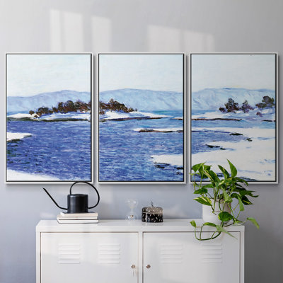 " The Banks Of The Fjord At Christiania, 1895 " 3 - Pieces