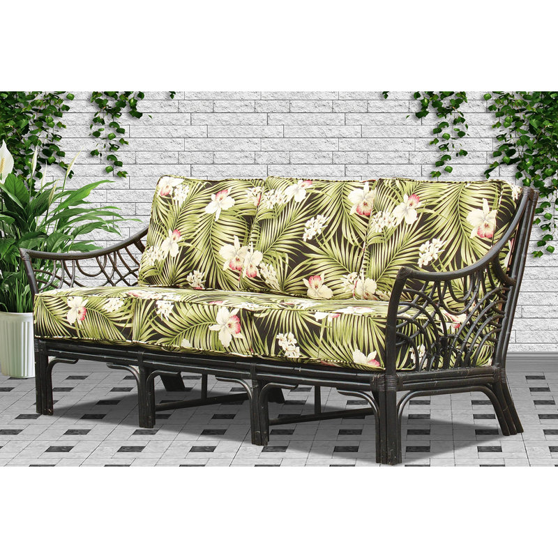 Rainey Upholstered 79'' Sofa, Brown, Fern Black