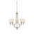 Sennott 5 - Light Shaded Empire Chandelier in Satin Nickel-27093635