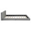 Grand lit plateforme tapissier avec tissu en velours, lit au sol avec structure solide, gris-1941433822