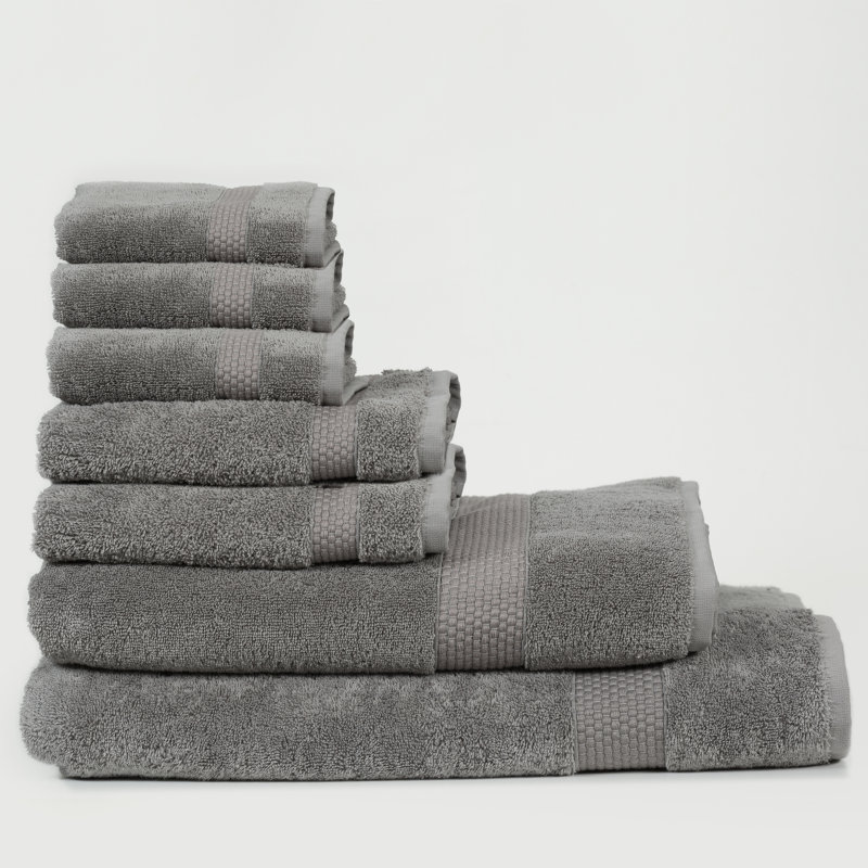 Lincove Savell 100% Cotton Luxury Towel Set - Highly Absorbent & Eco Friendly - Set of 7, Mist