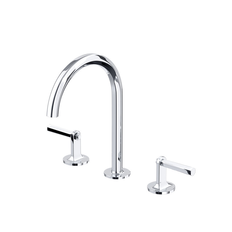 Modelle Widespread Lavatory Faucet With C-Spout, Polished Chrome
