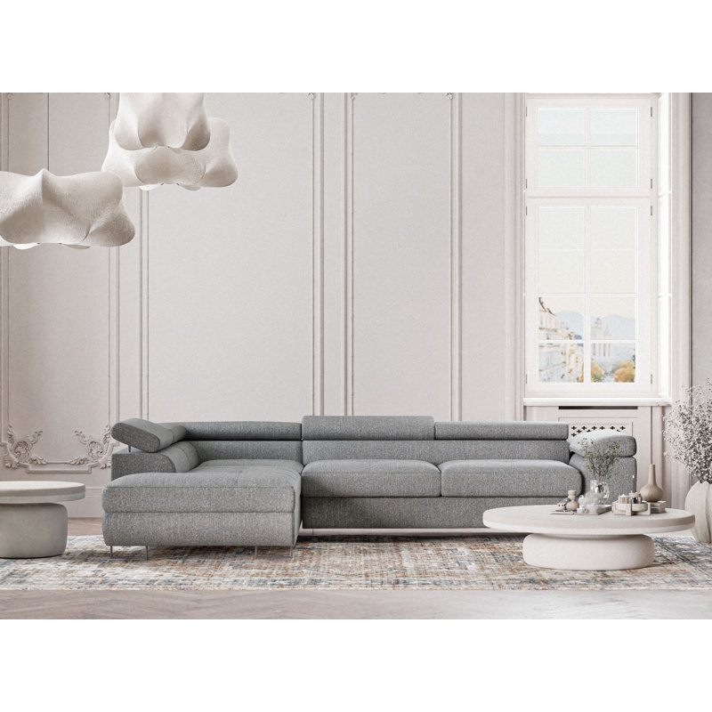 4 Seater Corner Sofa, Left Hand Facing, Grey