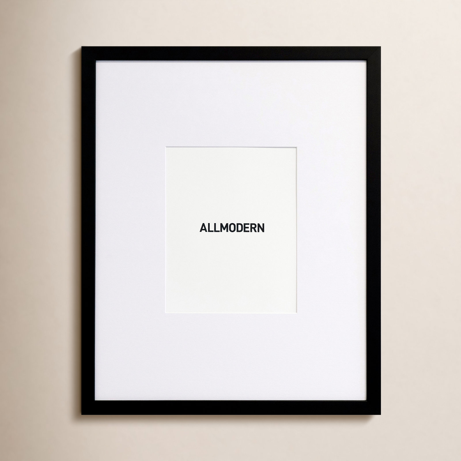 Capullo Wood Matte Picture Frame with Mat, 4" x 6", Black, 8" x 10"