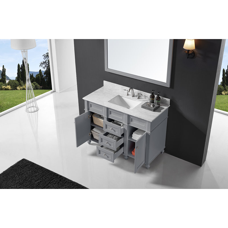 Ensemble de meuble-lavabo simple 48 po Pearcy, Gris taupe