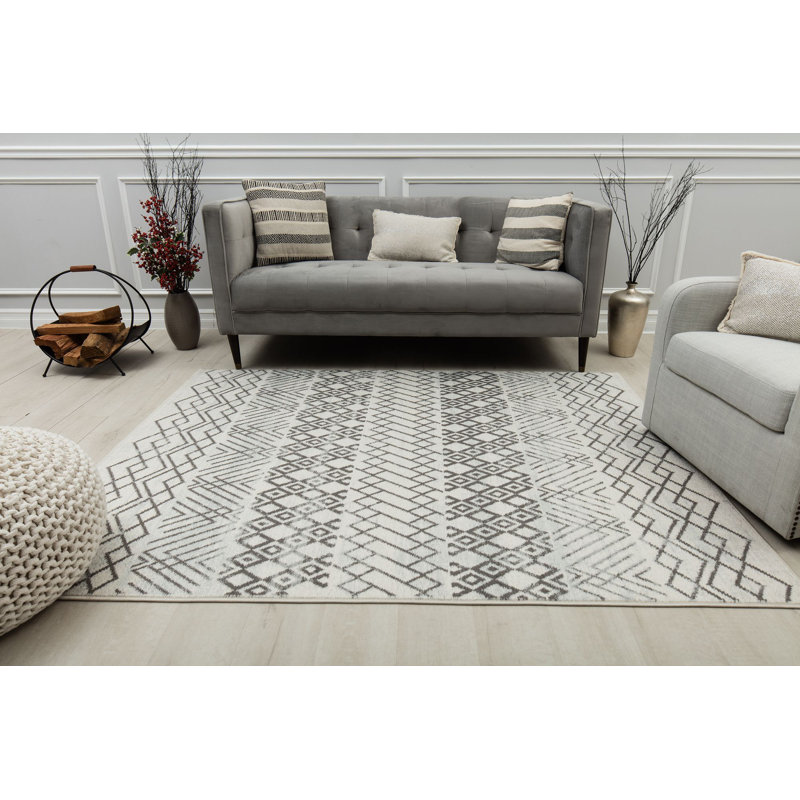 Tapis ivoire Knox Tribal, Rectangle 8 pi 3 po x 10 pi