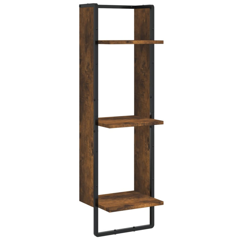 Adetoun 3 Piece Bracket Shelf, Smoked Oak