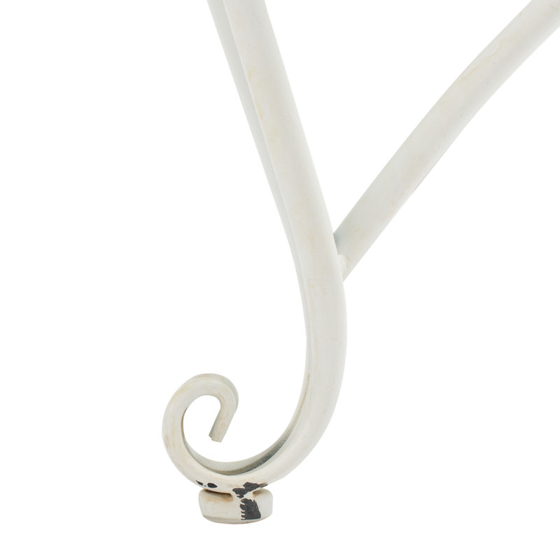 Banc d'arbre en fer Bremen, Blanc antique
