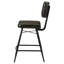 Chaise de comptoir en cuir Lambright espresso antique-264198496