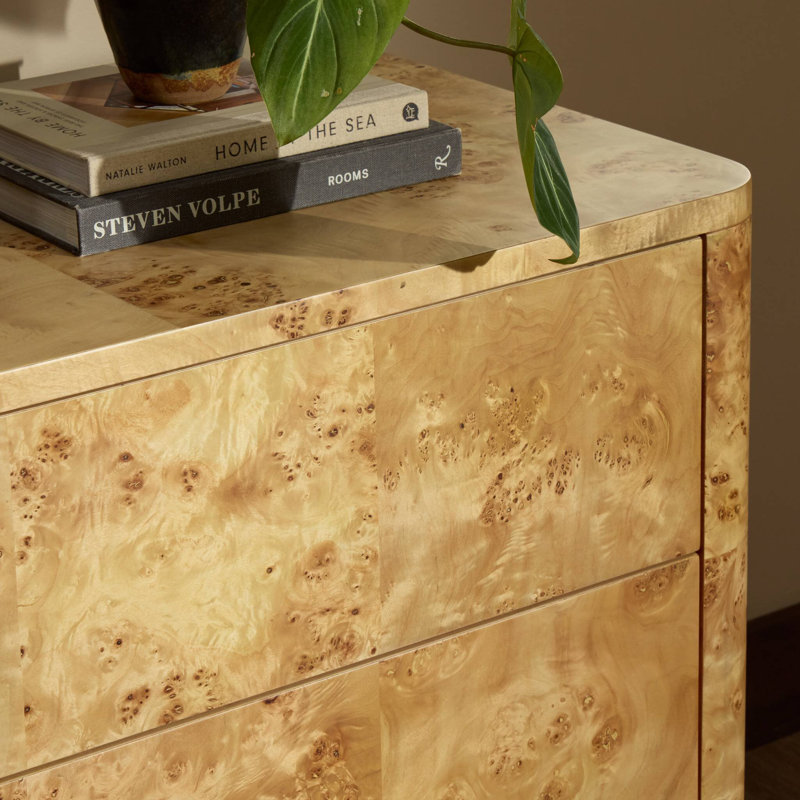 Mullins 6 Drawer Dresser-Natural Mappa Burl