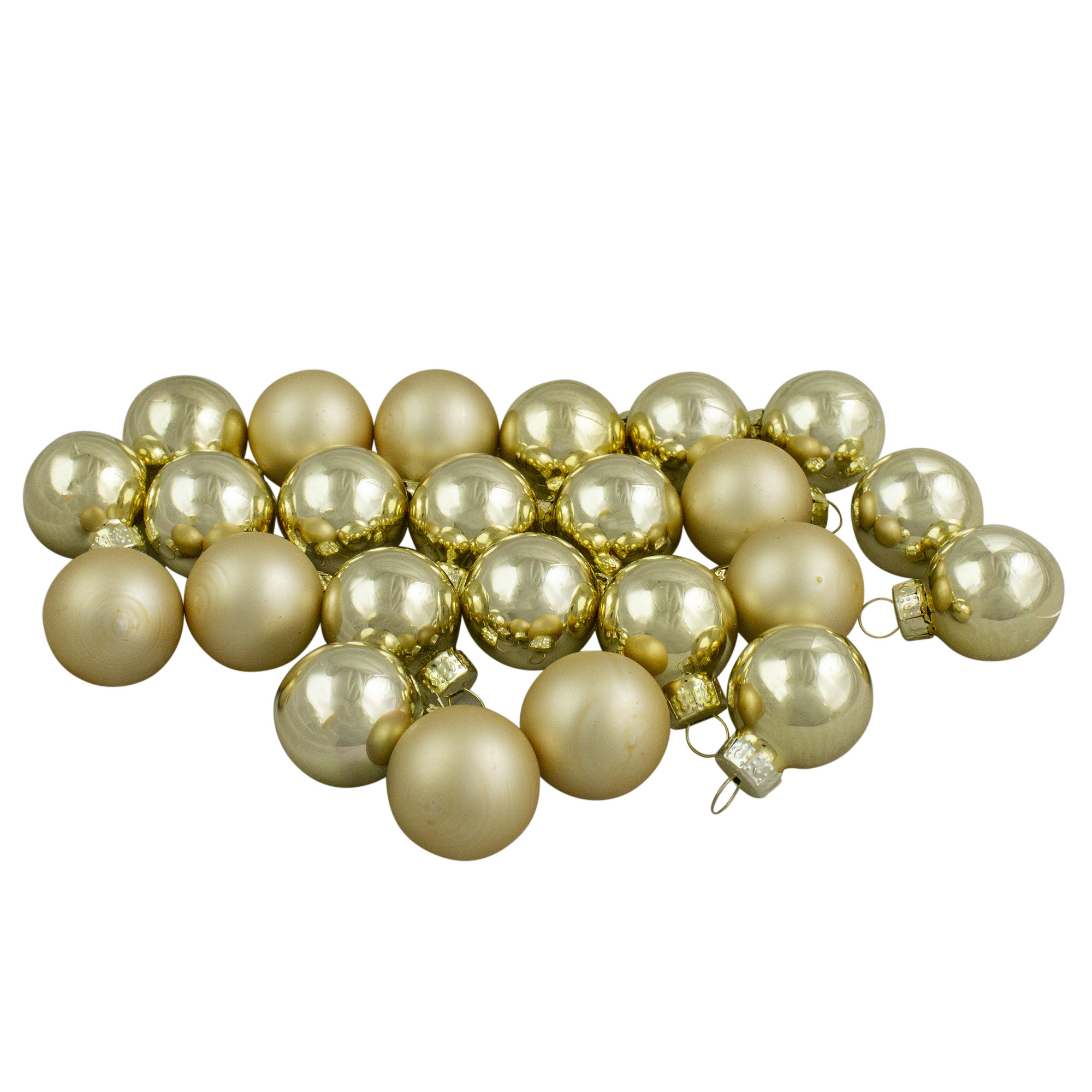 Christmas 22-Finish Glass Christmas Ball Ornaments, Gold