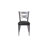 Clear Coated "X" Back Metal Restaurant Chair-159144251-158781930