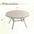 53.1" Round Outdoor Patio Dining Table-1709518320