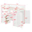 Lit mezzanine avec bureau, tiroirs et garde-robe, parfait pour les petites chambres-547823062