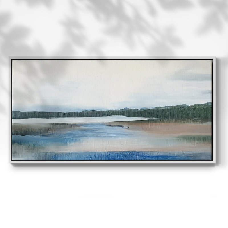 Série nautique-CCxxi - Toile tendue avec châssis encadré - Prêt à être accroché, H 21 po x l 41 po, Blanc