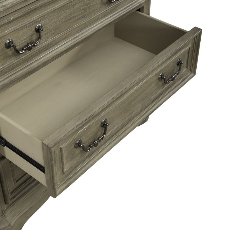 Colchester King Panel Bed, Dresser & Mirror, Chest Set, King, Brown