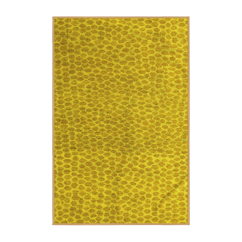 Washable Abstract Indoor Rug, Rectangle 5' x 7'