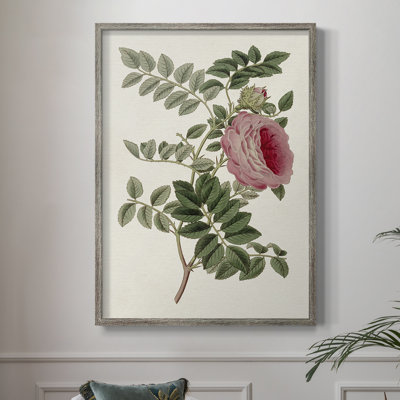Pink Floral Mix I Framed Print - Solid Wood