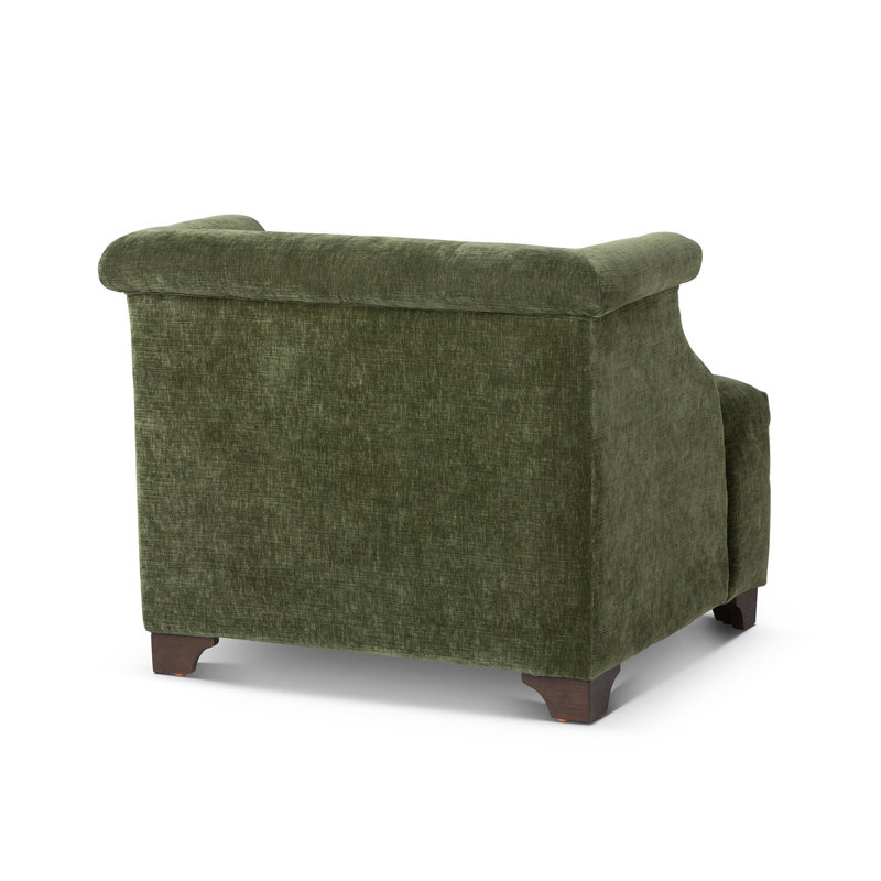 Scroll Arm Occasional Chair, Mocha, Moss