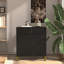Grand / grand bac à litière, meuble moderne en bois pour bac à litière avec tiroir comme armoire-buffet (noir)-262568500