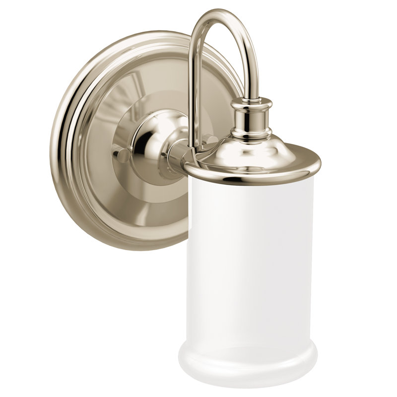 Applique murale pour salle de bain 1 lumière Belfield, Nickel poli