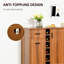 Buffet 6 bouteilles - Armoire à vin avec porte-verres et tiroir, bouteilles brunes, 1 porte-bouteilles