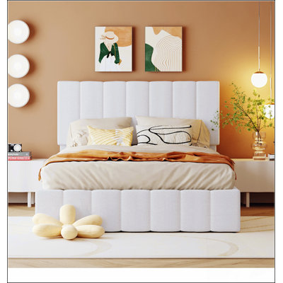 Lit plateforme tapissier double avec système de rangement hydraulique avancé pour un confort et une organisation ultimes