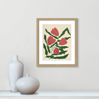 « Tulipes rouges » Estampe de Camilla Bergqvist