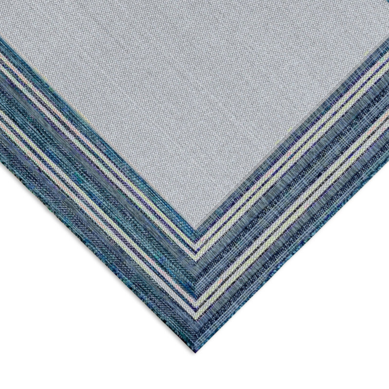 Tapis intérieur / extérieur bleu Kaed, Rectangle 4 pi 10 po x 7 pi 6 po