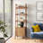 70.00"H x 21.00"W 3-Tier Dawesville Ladder Storage Bookcase With Cabinet
