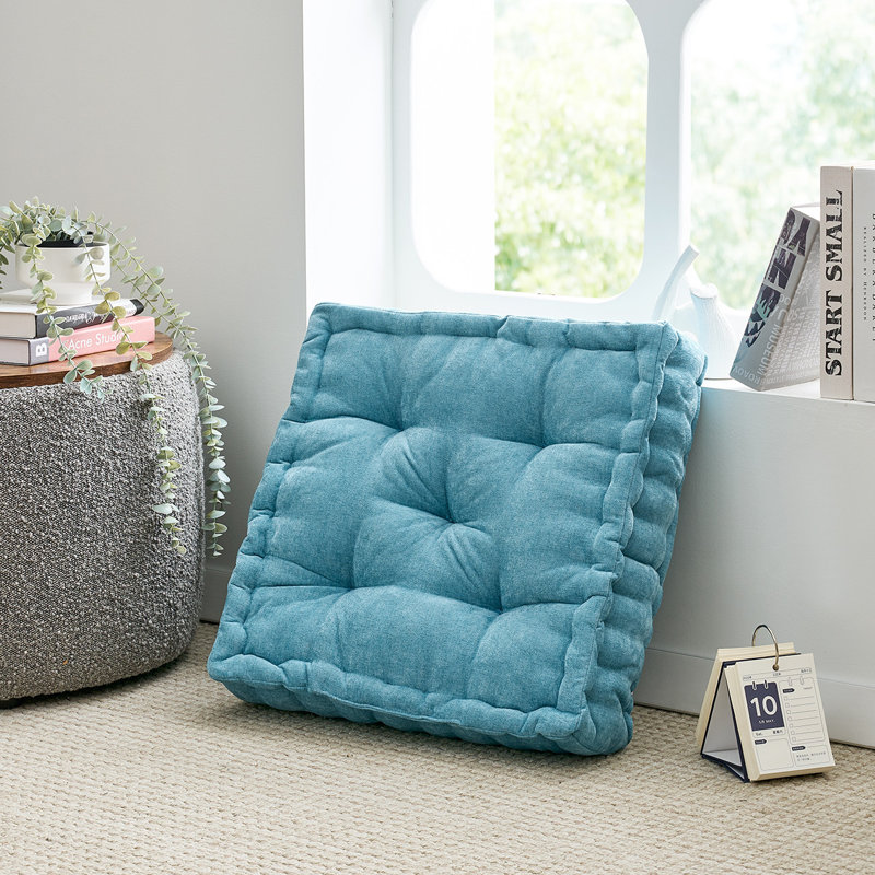 Rainha® - Classic Tufted College Cushion, Bright Ocean