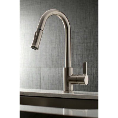 Kingston Brass Continental Single-Handle Pull-Down Kitchen Faucet