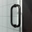 Porte de douche sans cadre l 28 po x H 72 po - Verre trempé de 3/8 po (10 mm), balançoire simple articulée, installation réversible, finition noir mat