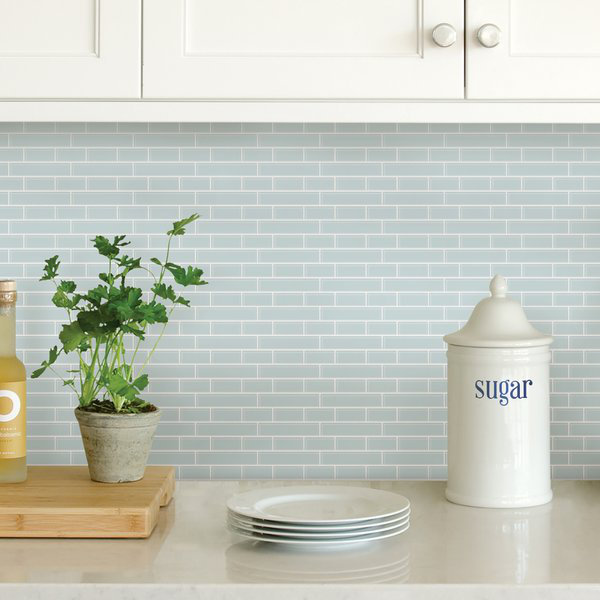 25.4cm W x 25.4cm L PVC Peel and Stick Mosaic Tile