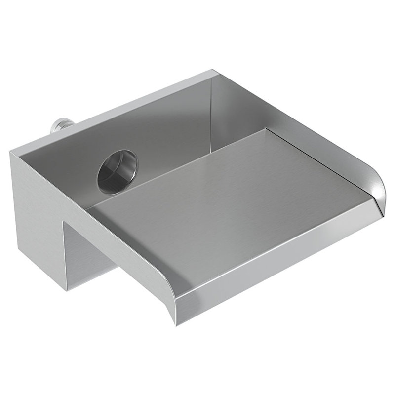 Stainless Steel Weather Resistant Waterfall Fountain, 10cm H x 20cm W x 20cm D
