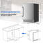 Eorice 24" 180-Can Indoor/Outdoor Under Counter Beverage Refrigerator, Built-In or Freestanding, Curved Handle