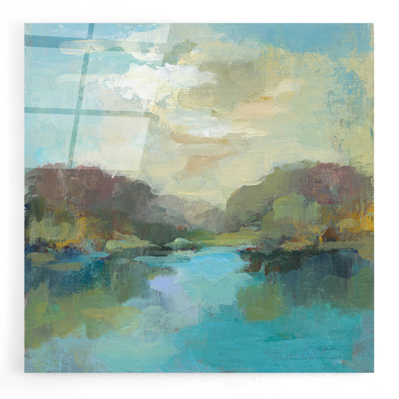 «Mini Landscape» par Silvia Vassileva - peinture sans cadre, H 12 po x l 12 po x P 0,13 po