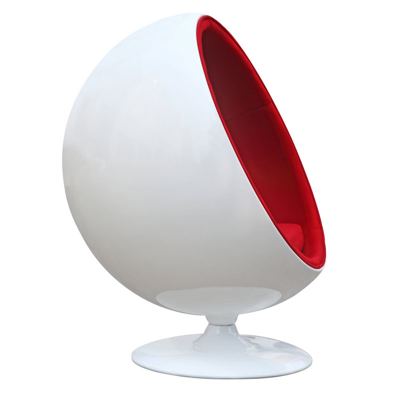 Modholic Globe Chair, Red, Red 100% Cotton