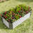 Silver Metal Raised Planter 421Ft For Growing Vegetables, Flowers, And Herbs - Rust Simple To Assemble Garden Bed Planting Herbs, Vegetables Stable,-230861604-230861601