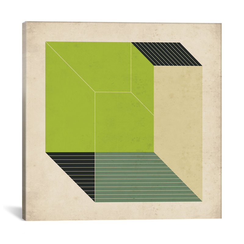 Cubes xiii. v, impression sur toile tendue, H 26 po x l 26 po x P 1,5 po, Pas de tapis, Toile tendue