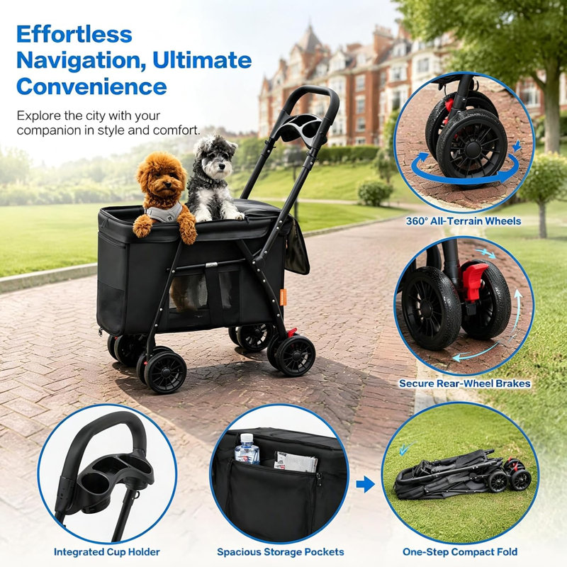 Pet Stroller Foldable Pet Pet Stroller