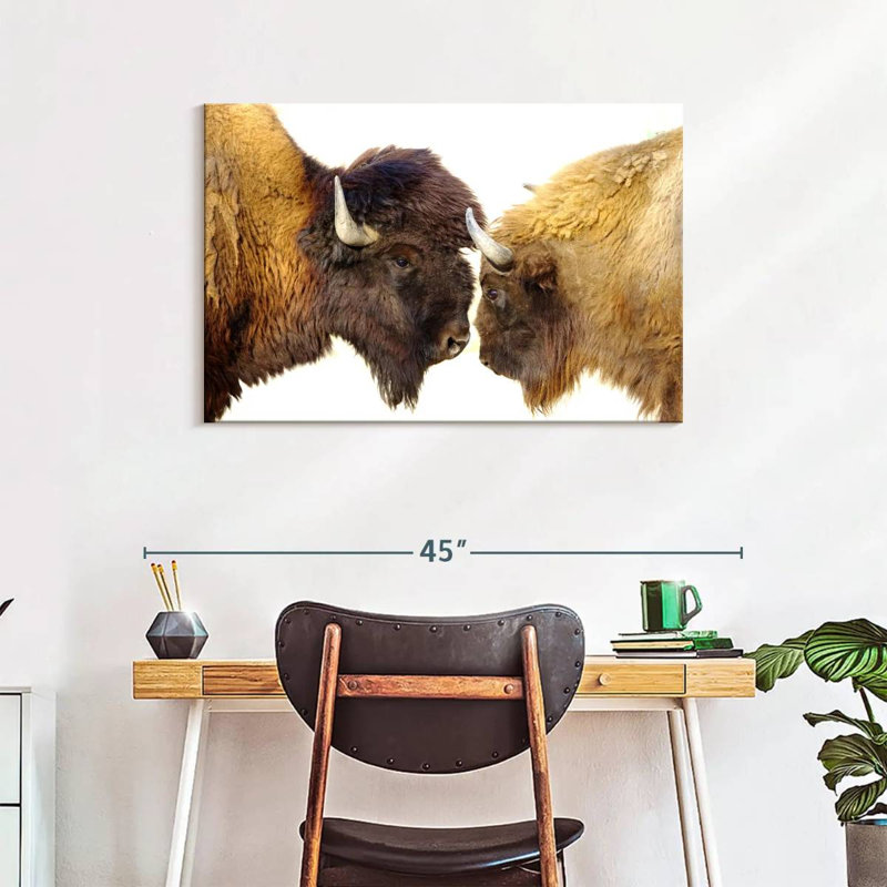 Brampt Bisons I, 24" H x 36" W