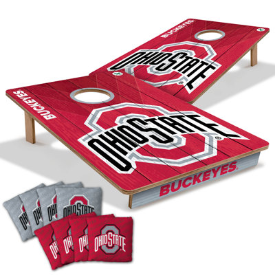 YouTheFan NCAA Professional Wood 2'x3' Cornhole Board w/ Logo Bags